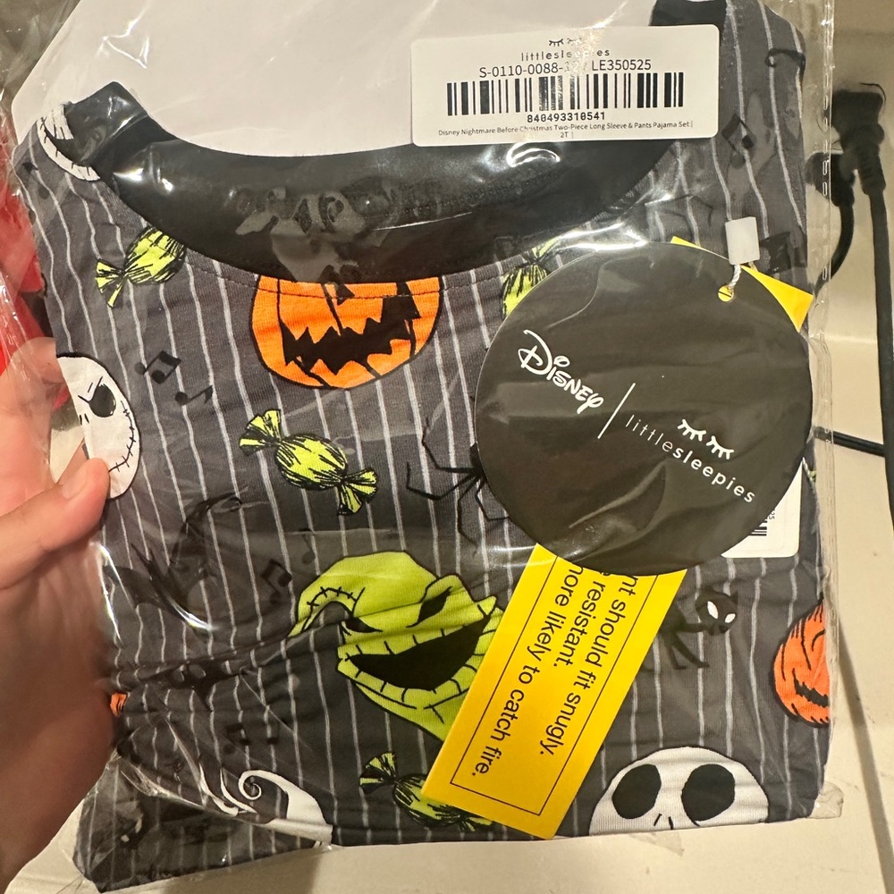 Little sleepies Nightmare before Christmas 2T LS pajamas